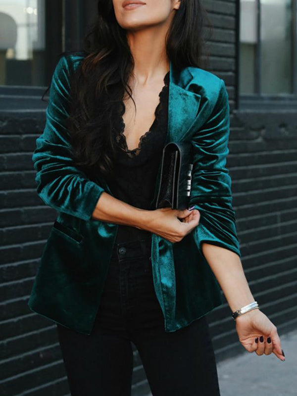 Valenzora | Velour blazer for women