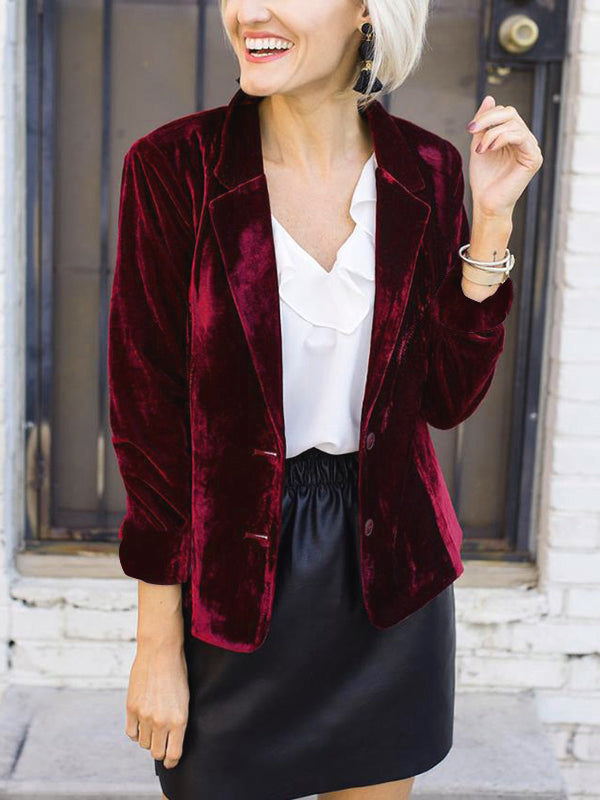 Valenzora | Velour blazer for women