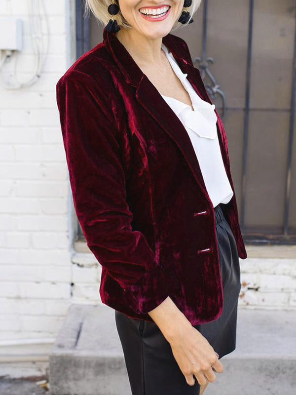 Valenzora | Velour blazer for women