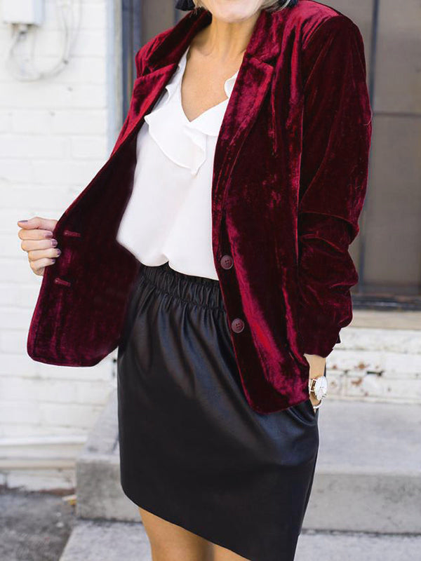 Valenzora | Velour blazer for women