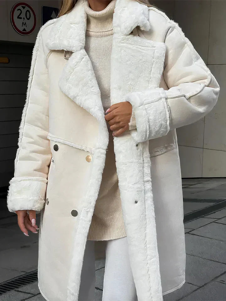 Valenzora - Winddichter Teddy-Mantel für Damen