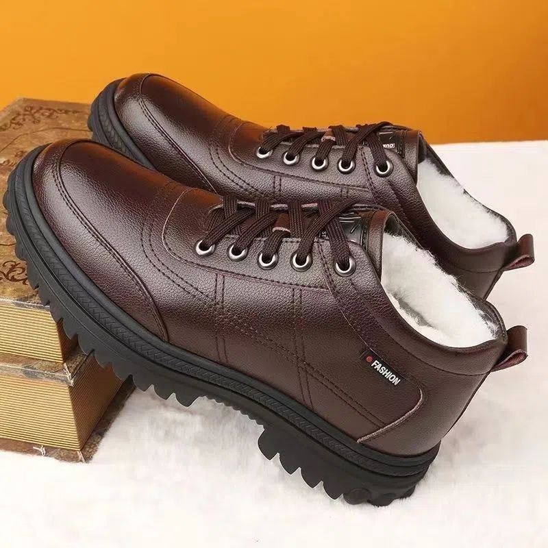 Valenzora | Robust, lined leather winter boots with non-slip sole
