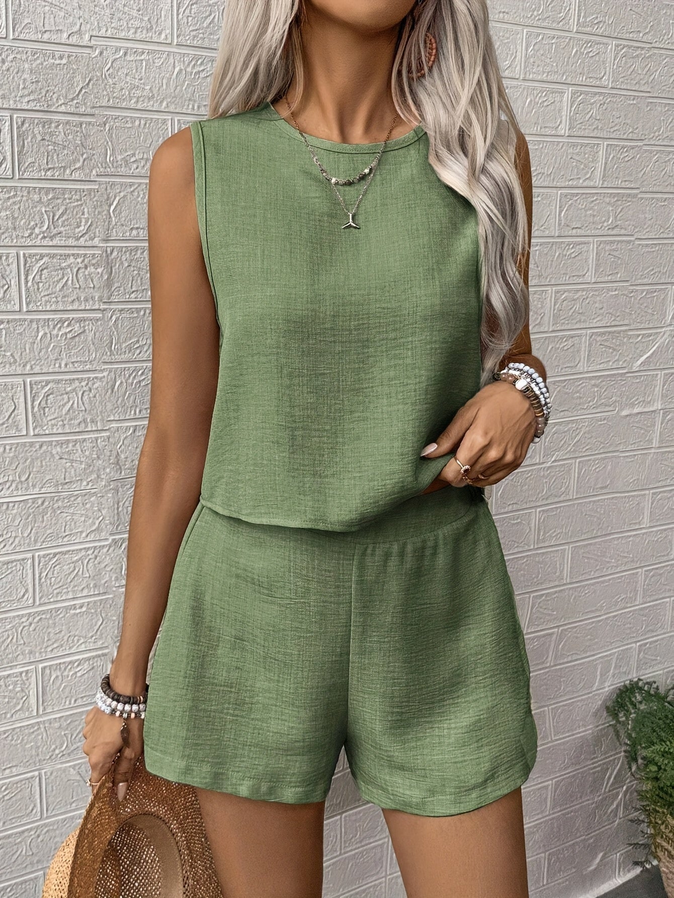 Valenzora | Elegant Summer Set with Sleeveless Top and Shorts for Women