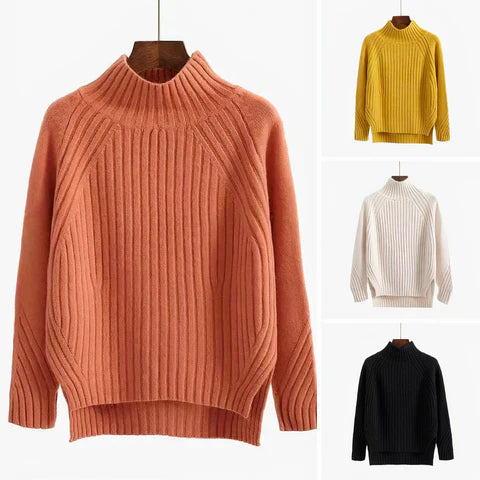 Valenzora | R neckline Cozy knit sweater for women