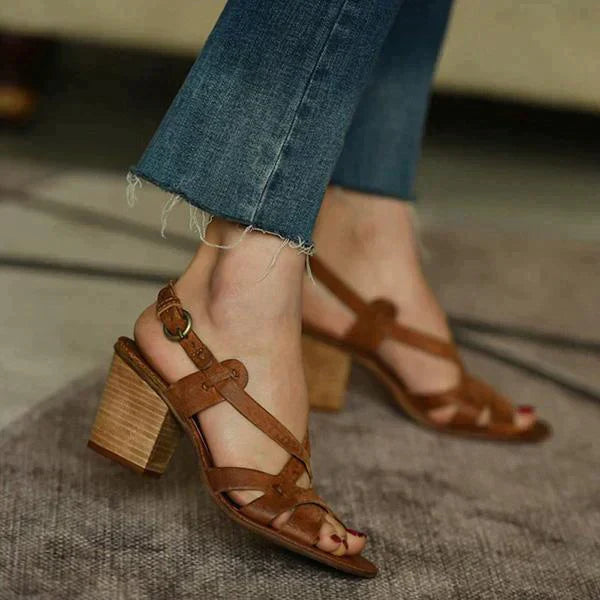 Valenzora | Elegant Sandals with Low Block Heel