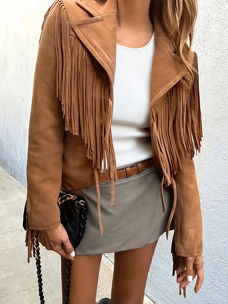 Valenzora | Wildlederjacke mit Fransen