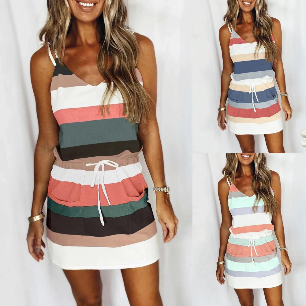 Valenzora | Elegant dress with elastic drawstring