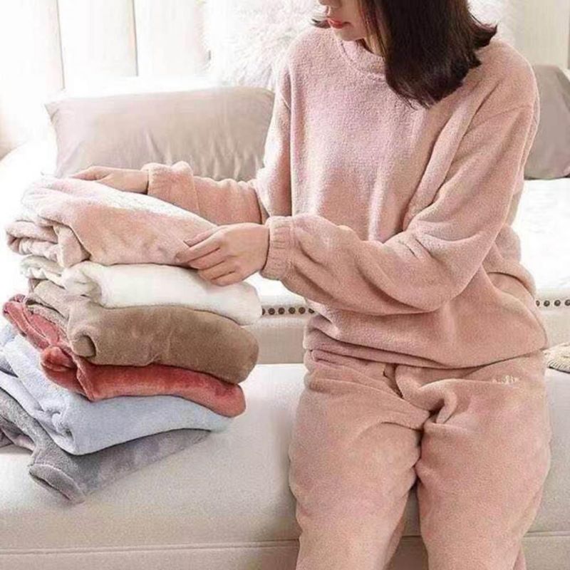 Valenzora | Pyjama Set Warm Plush Sleepwear for Women