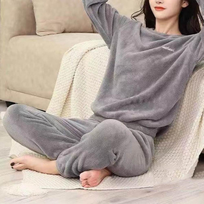 Valenzora | Pyjama Set Warm Plush Sleepwear for Women
