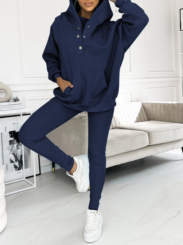 Valenzora | Oversize Hoodie Leggings Loungewear Set Damenbekleidung