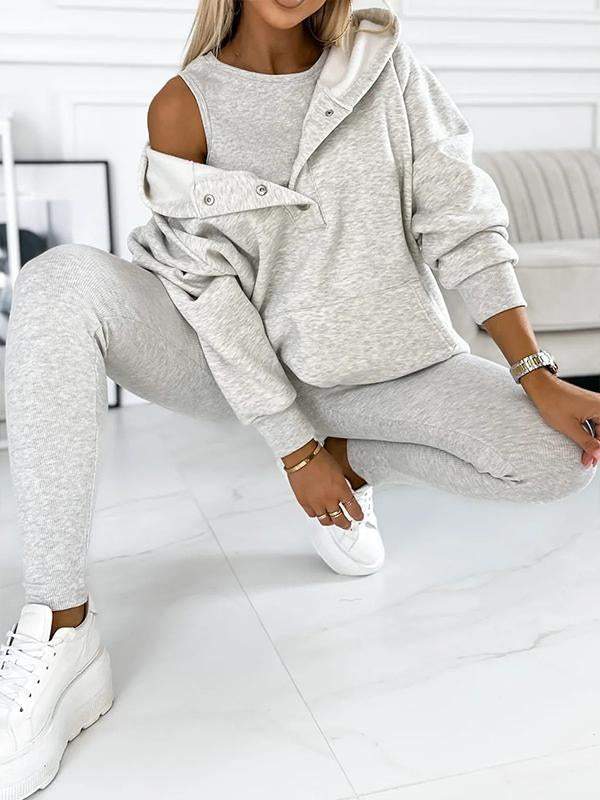 Valenzora | Oversize Hoodie Leggings Loungewear Set Damenbekleidung