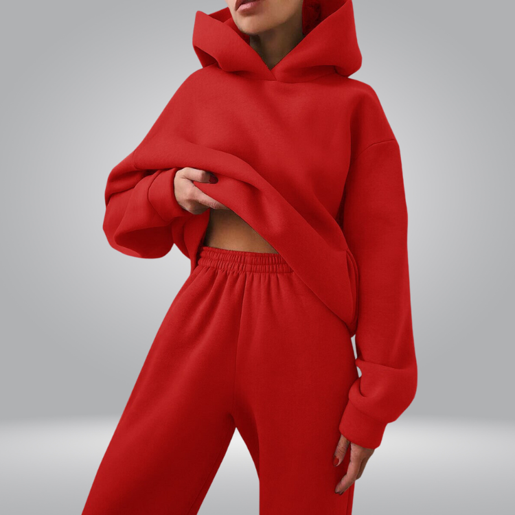 Valenzora | Tracksuit Casual 2-piece Hoodie & Sweatpants Set for Women