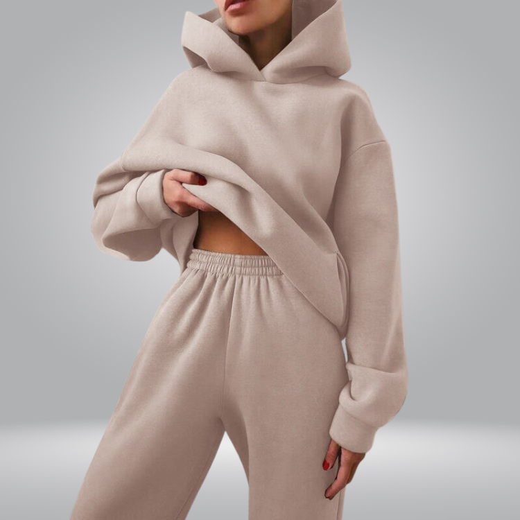 Valenzora | Tracksuit Casual 2-piece Hoodie & Sweatpants Set for Women