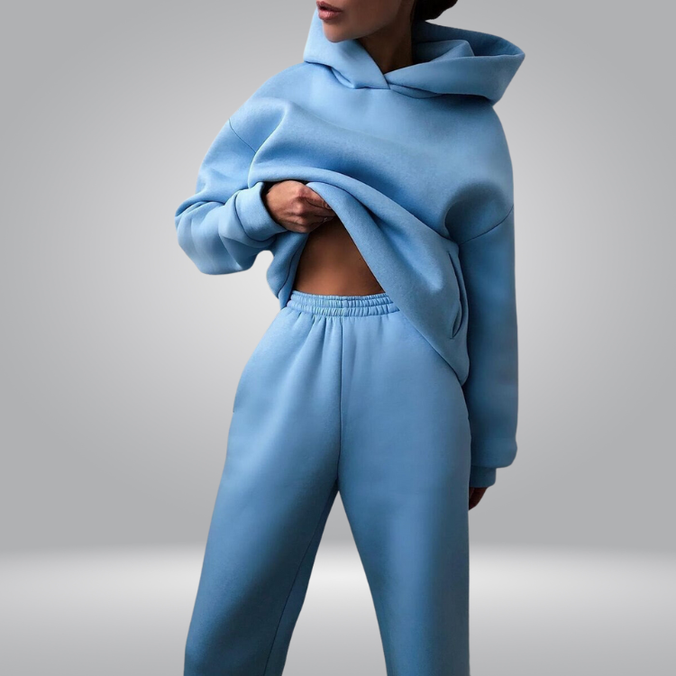 Valenzora | Tracksuit Casual 2-piece Hoodie & Sweatpants Set for Women