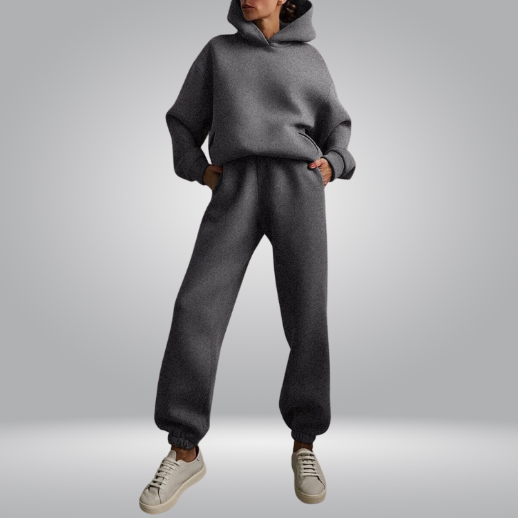 Valenzora | Tracksuit Casual 2-piece Hoodie & Sweatpants Set for Women