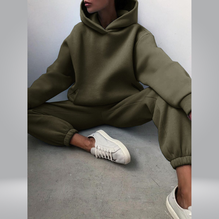 Valenzora | Tracksuit Casual 2-piece Hoodie & Sweatpants Set for Women