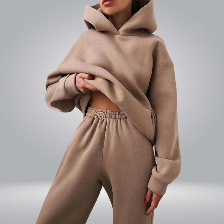 Valenzora | Tracksuit Casual 2-piece Hoodie & Sweatpants Set for Women