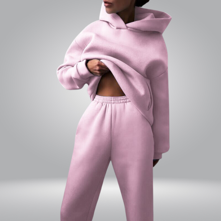 Valenzora | Tracksuit Casual 2-piece Hoodie & Sweatpants Set for Women