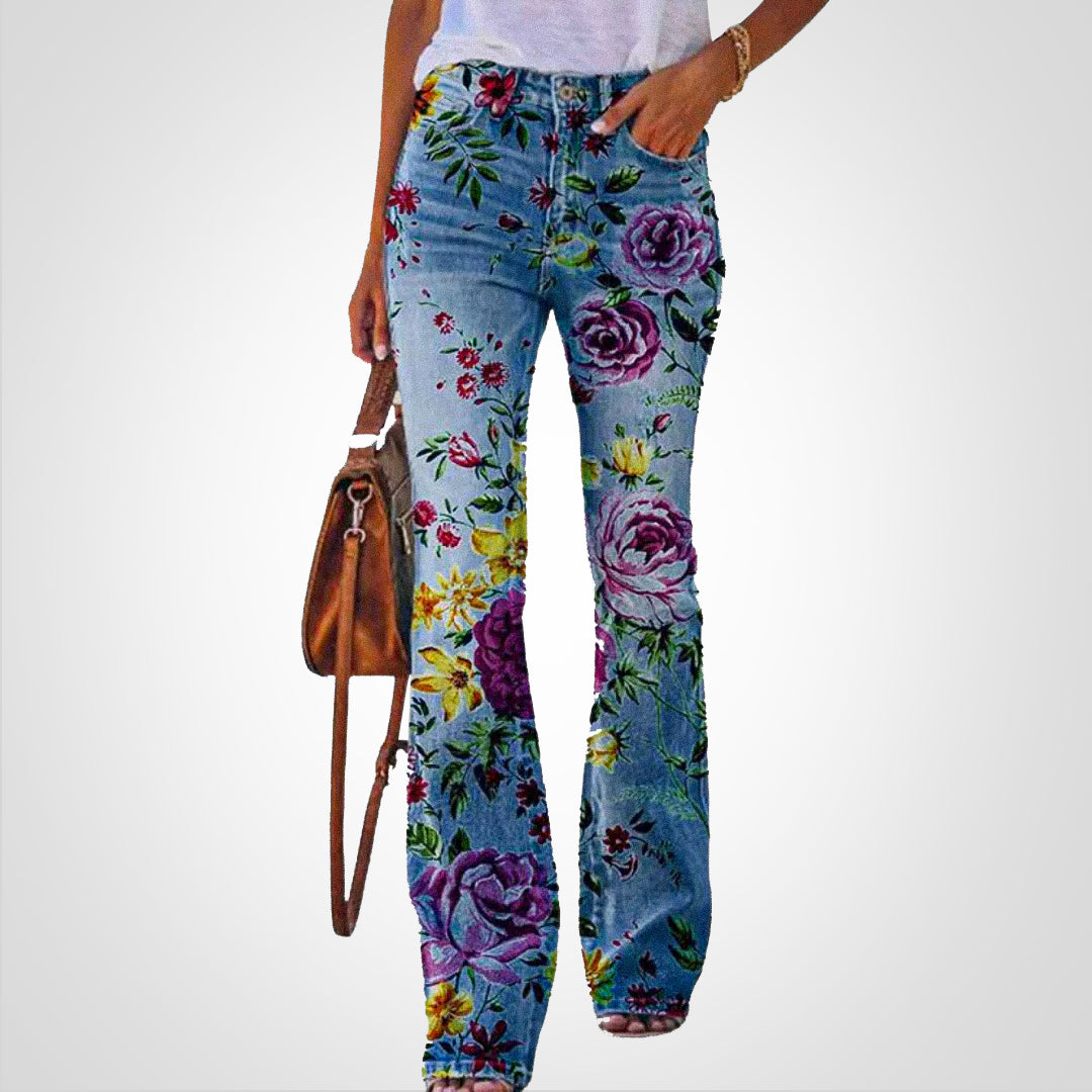 Valenzora | Denim with floral print