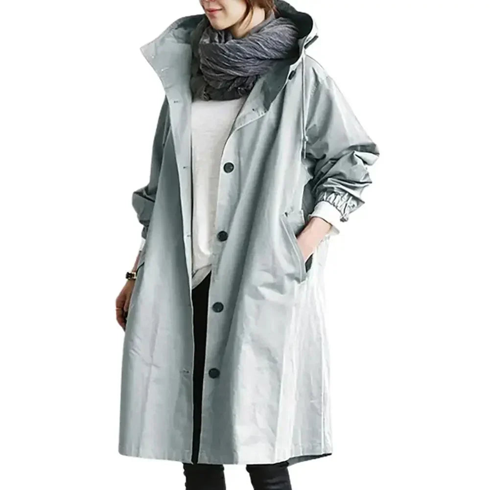 Valenzora | Stylish women's windbreaker trench coat