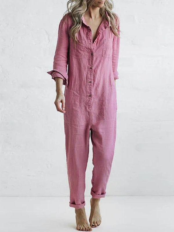 Valenzora | Loose Fit Button Up Long Sleeve Valenzora | Women's Clothing