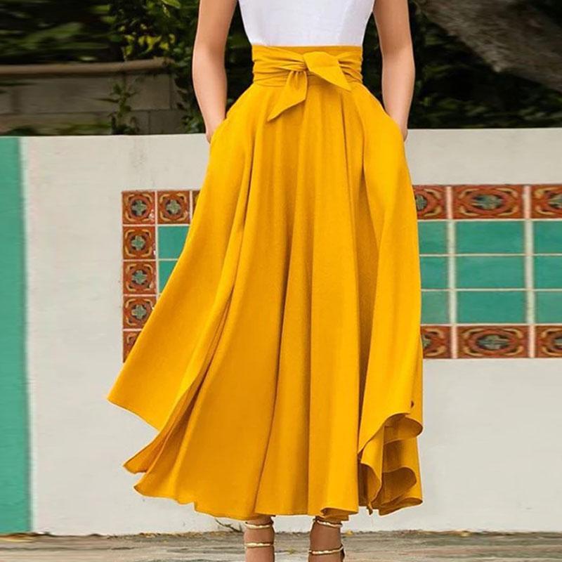 Valenzora | Long Vintage High Waist Large Belt Solid Color