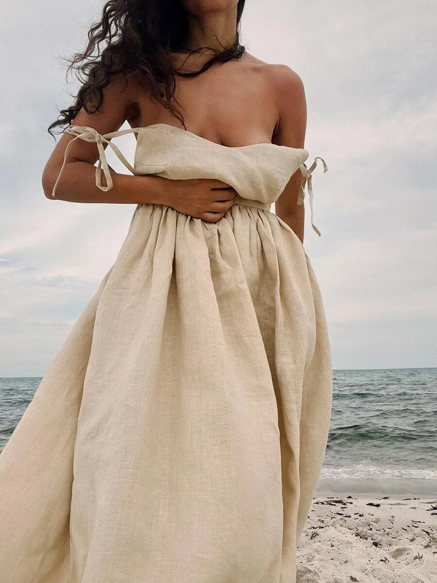 Valenzora | Vintage Linen Beach Dress