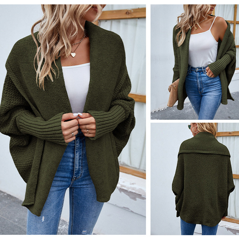 Valenzora | Damen Strickpullover mit Fledermausärmeln