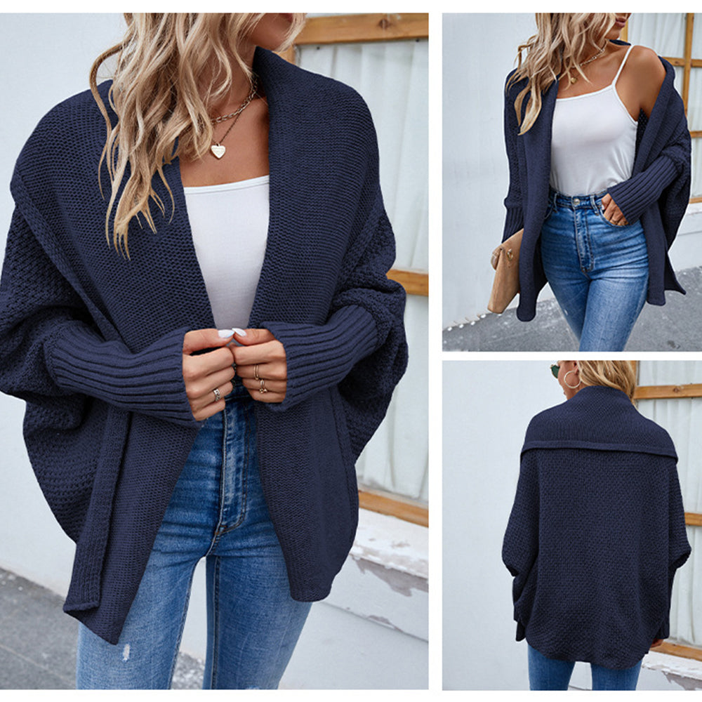 Valenzora | Damen Strickpullover mit Fledermausärmeln