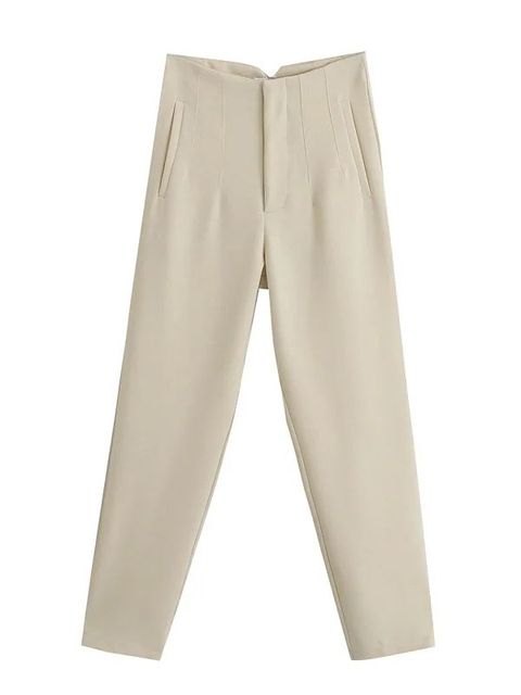 Valenzora Vintage trousers with straight zipper and high waist