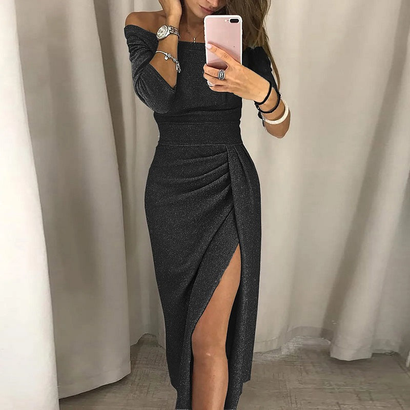Valenzora | Elegant party dress with open neckline