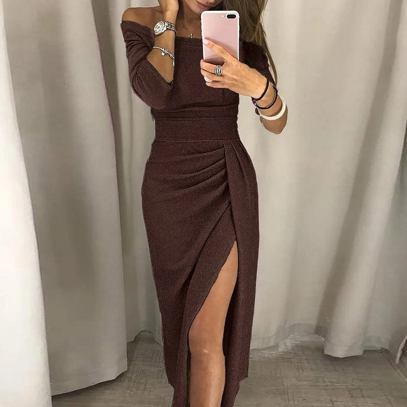 Valenzora | Elegant party dress with open neckline