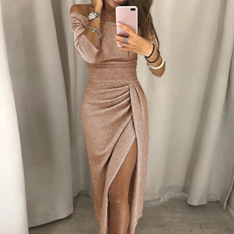 Valenzora | Elegant party dress with open neckline