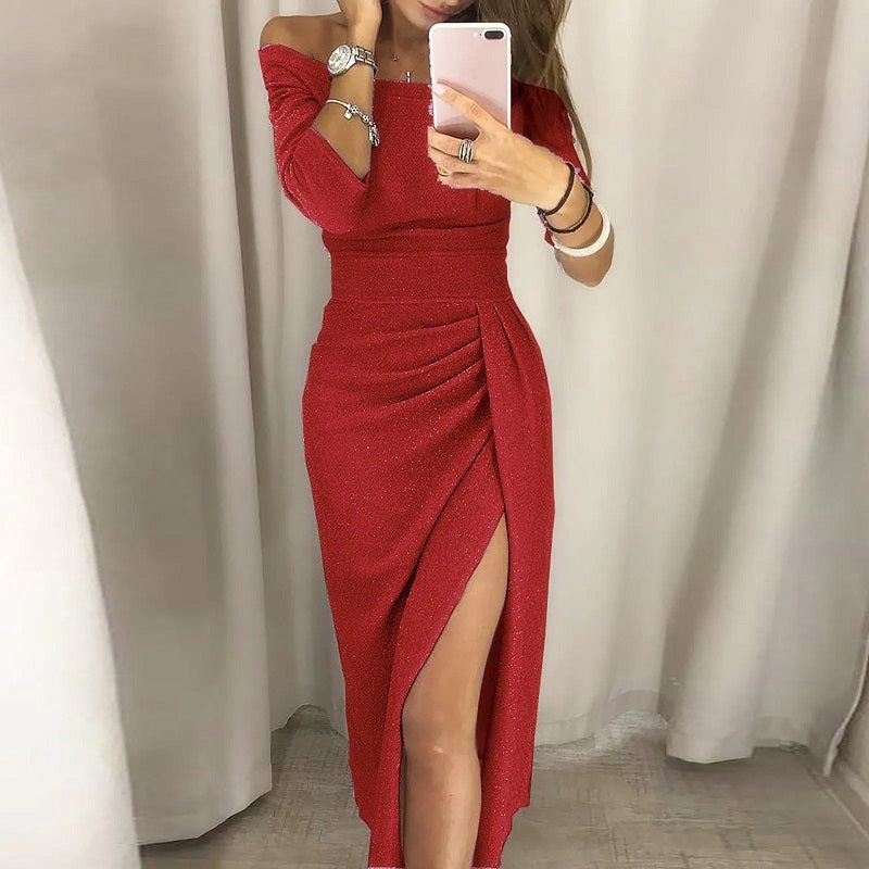 Valenzora | Elegant party dress with open neckline