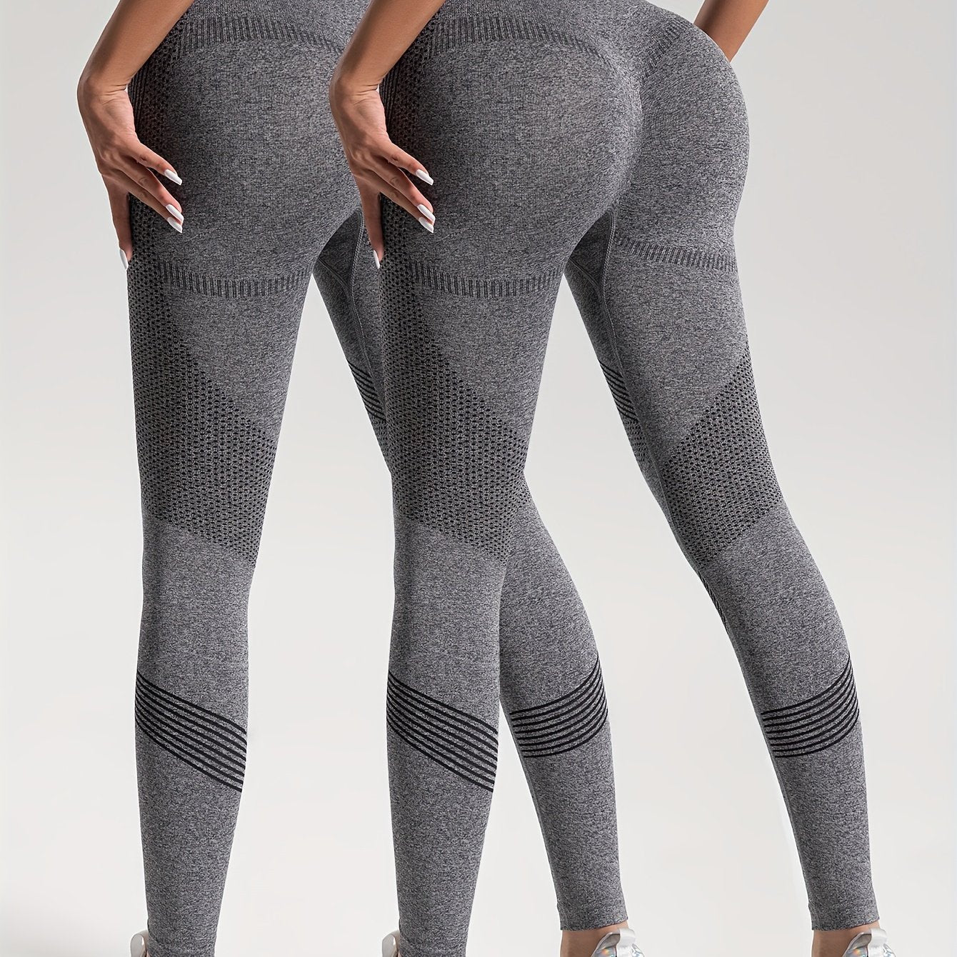 Valenzora | Elegance 2er-Set gepunktete Fitness Leggings für stilvolle Workouts