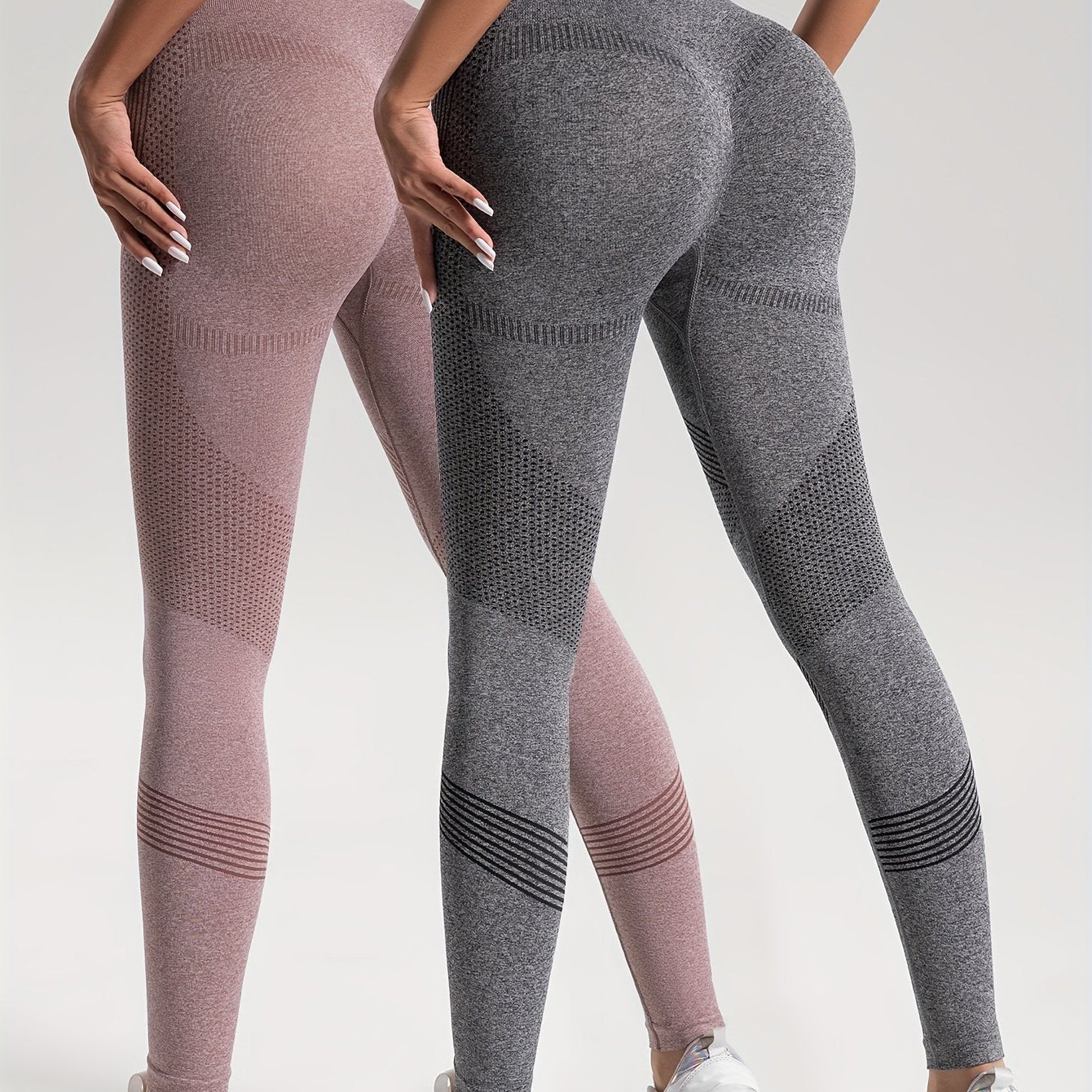 Valenzora | Elegance 2er-Set gepunktete Fitness Leggings für stilvolle Workouts