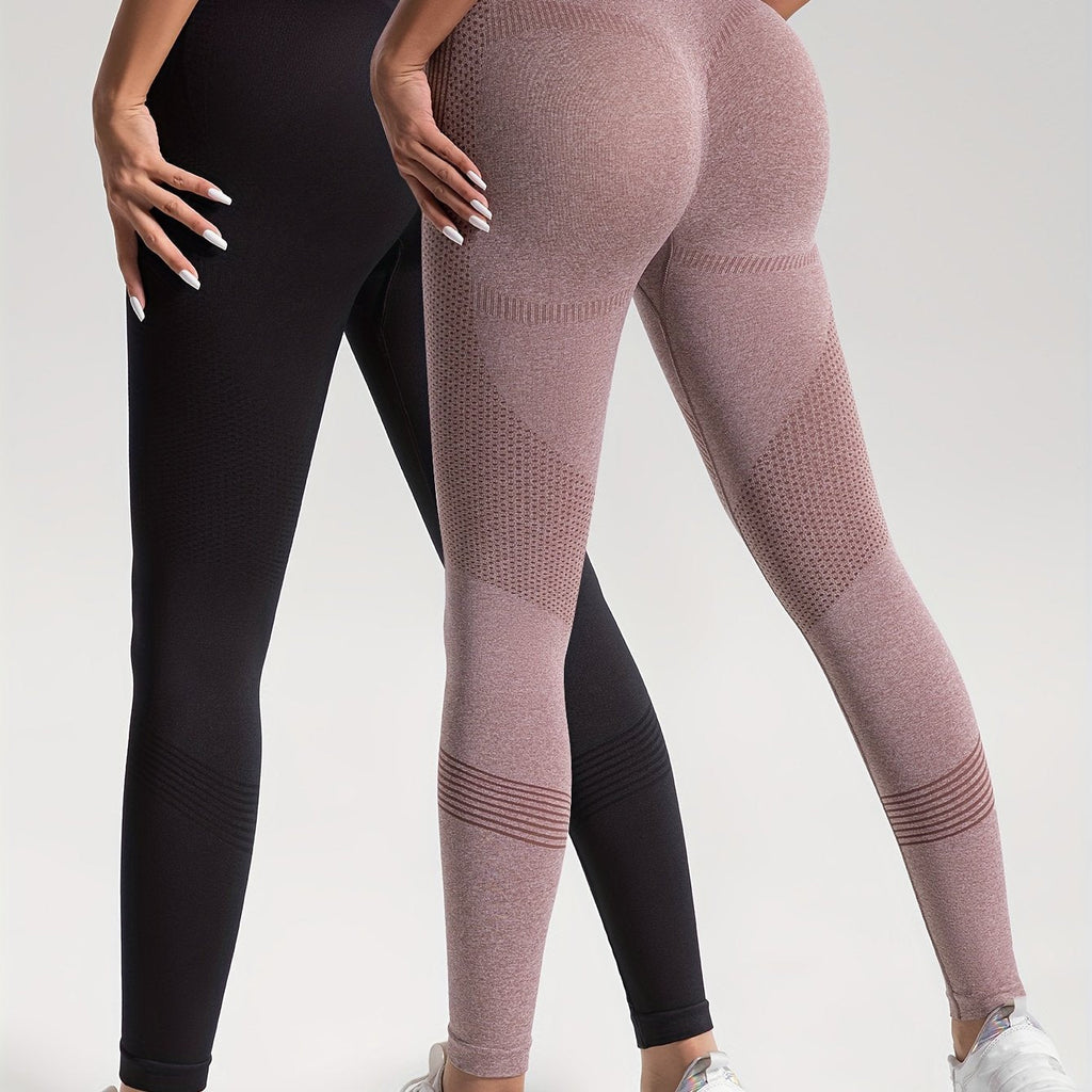 Valenzora | Elegance 2er-Set gepunktete Fitness Leggings für stilvolle Workouts