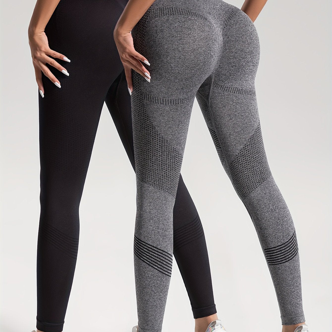 Valenzora | Elegance 2er-Set gepunktete Fitness Leggings für stilvolle Workouts