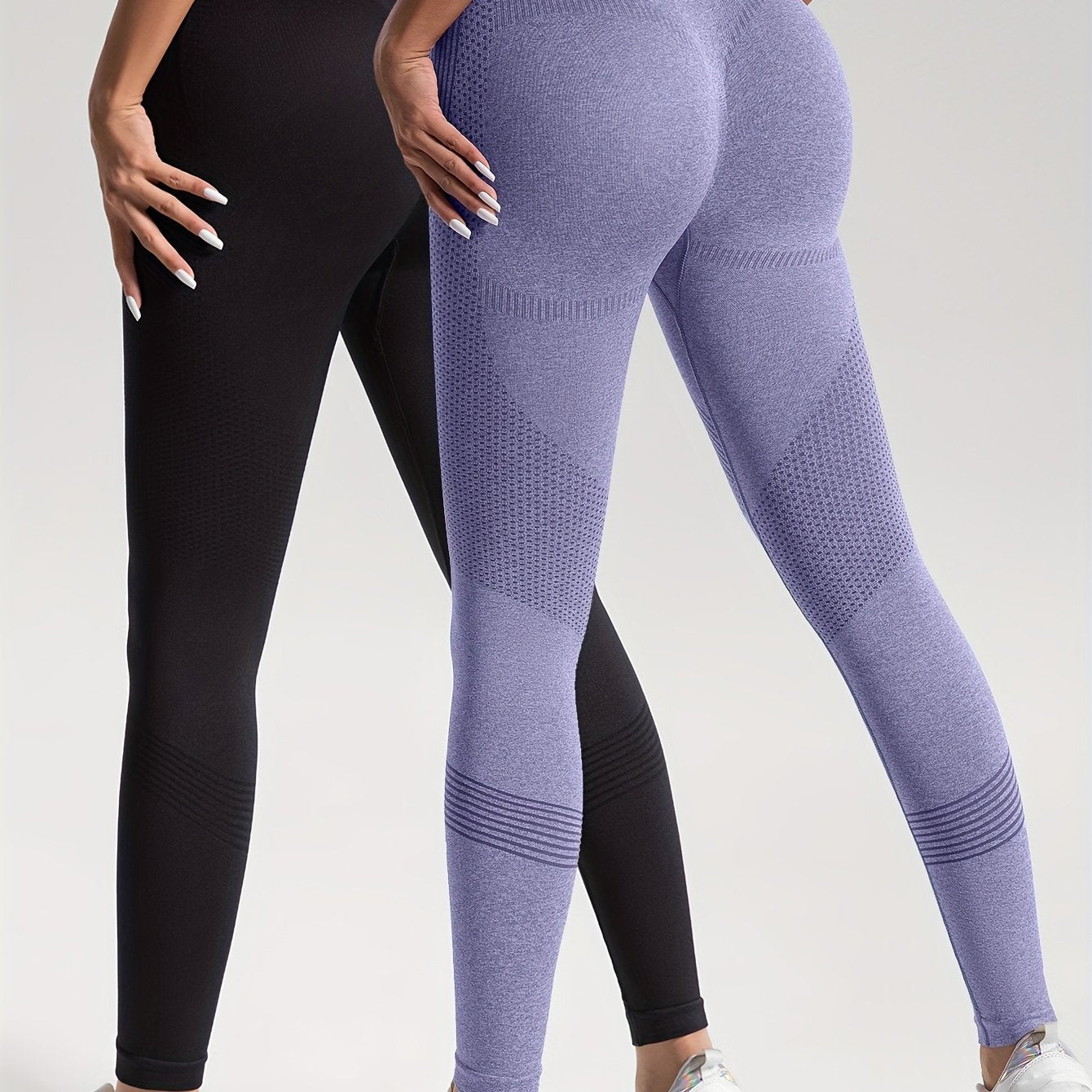 Valenzora | Elegance 2er-Set gepunktete Fitness Leggings für stilvolle Workouts
