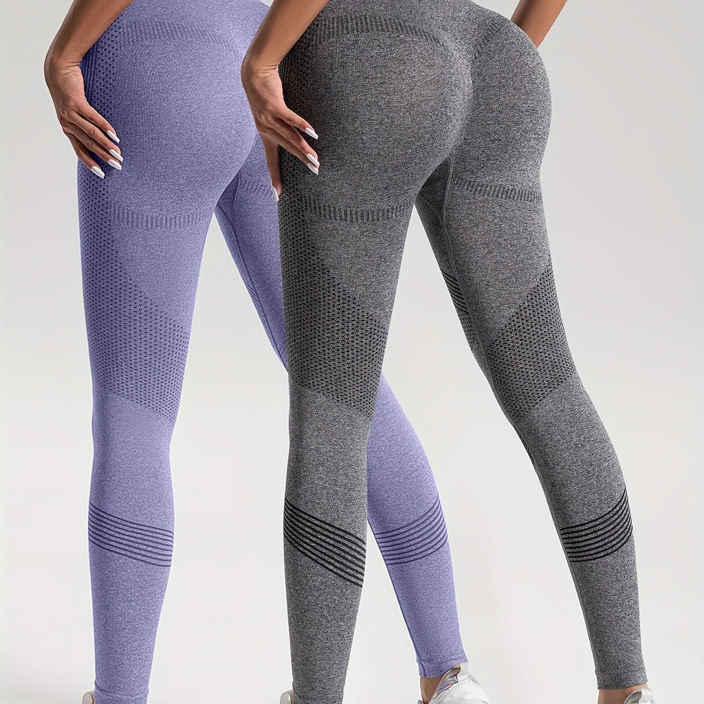 Valenzora | Elegance 2er-Set gepunktete Fitness Leggings für stilvolle Workouts