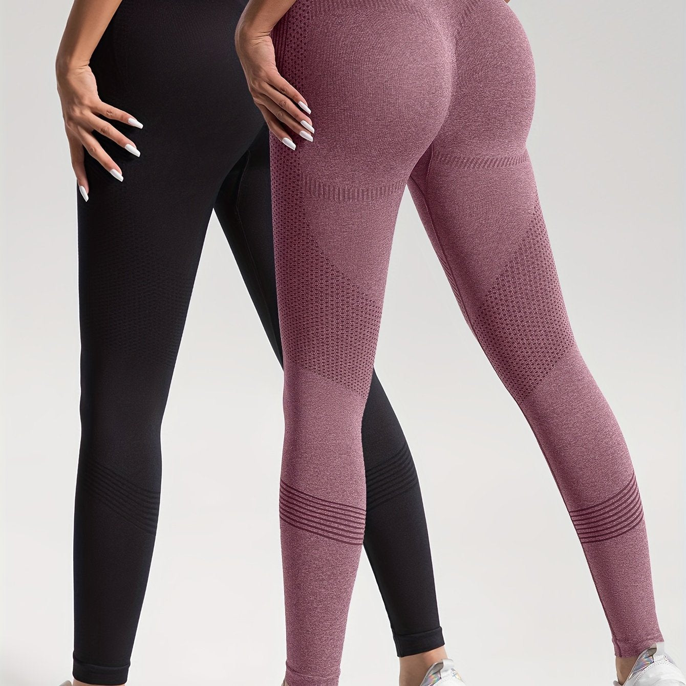Valenzora | Elegance 2er-Set gepunktete Fitness Leggings für stilvolle Workouts