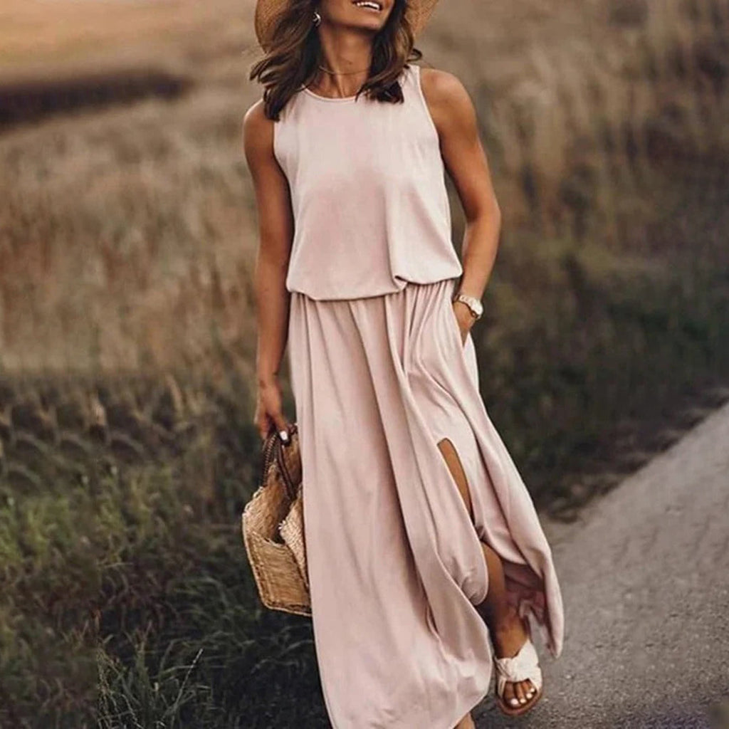 Valenzora - Lässiges Sommerkleid mit Schlitz