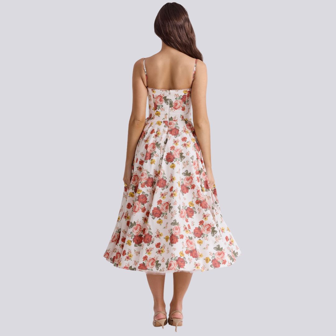 Valenzora | Stylish V-neck A-line maxi dress