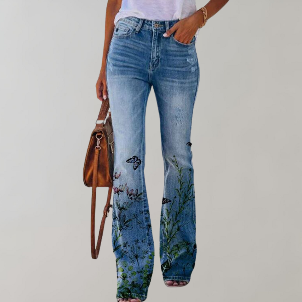 Valenzora | Damen Schlaghose aus Denim mit Stretch