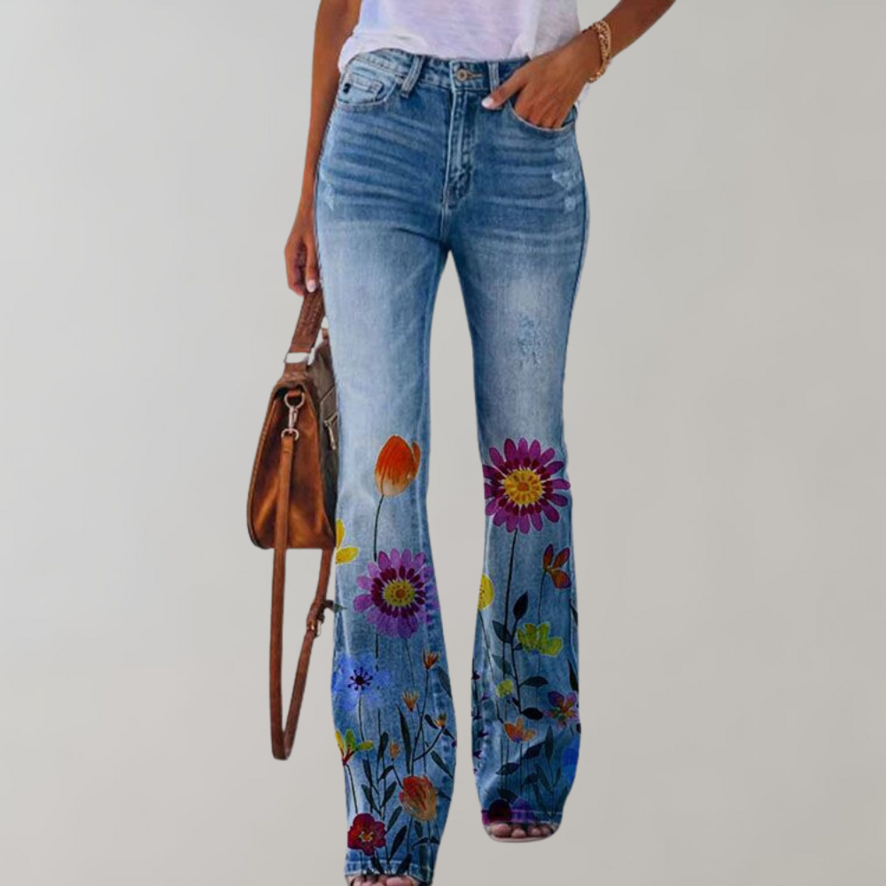 Valenzora | Damen Schlaghose aus Denim mit Stretch