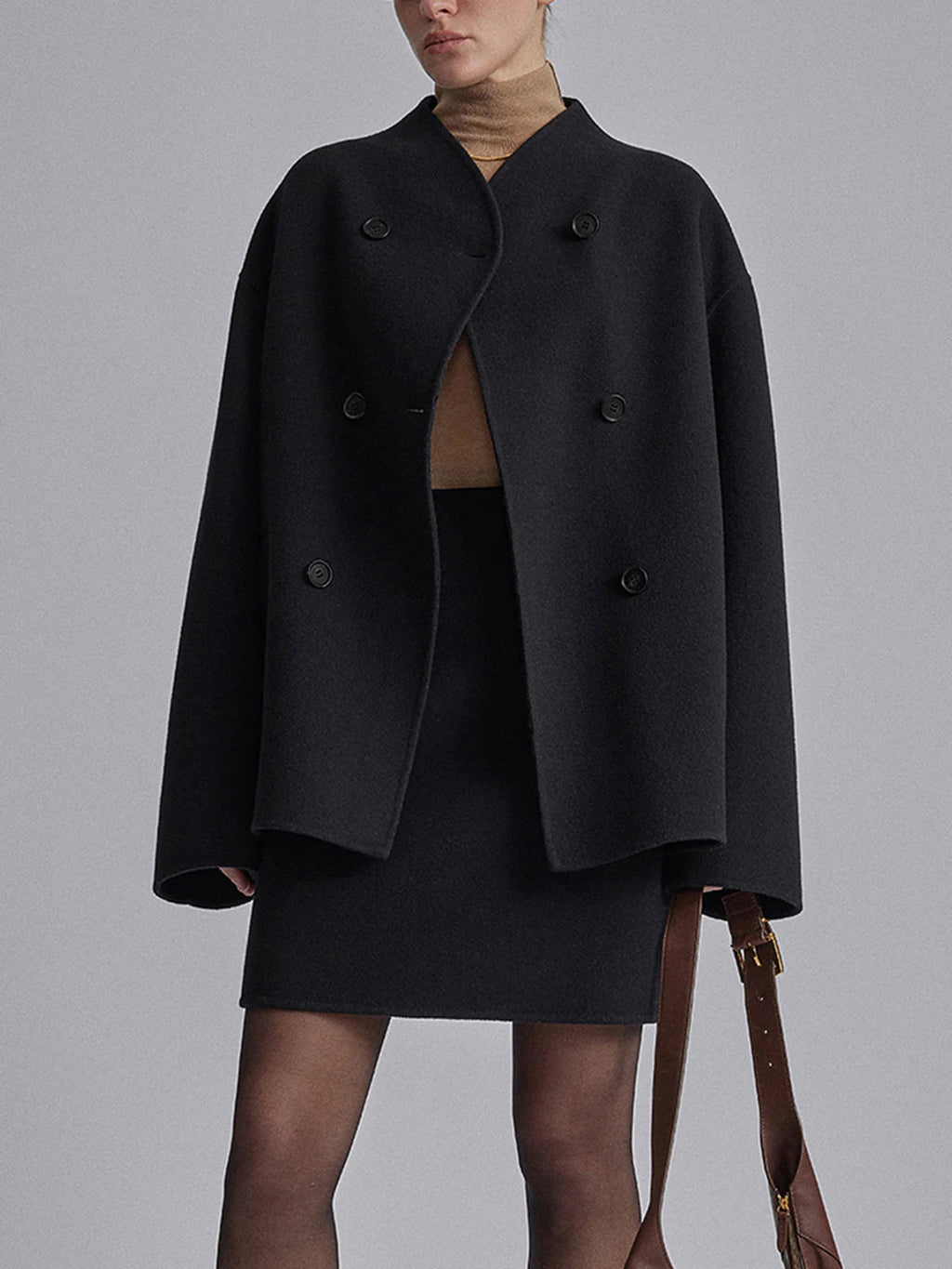 Valenzora | Women's Jacket with Double Row of Buttons in Wool Blend