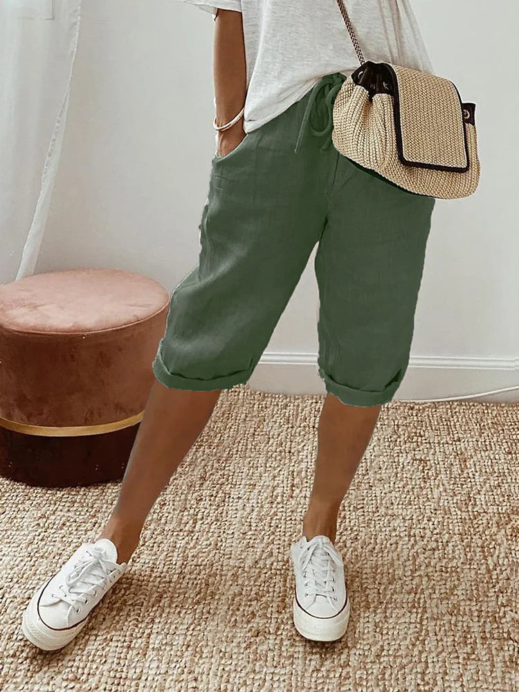 Valenzora | Stylish Cotton Linen Trousers for Women