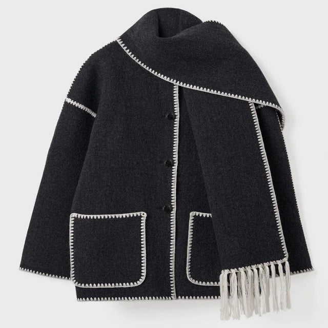 Valenzora – Statement-Jacke mit Schal