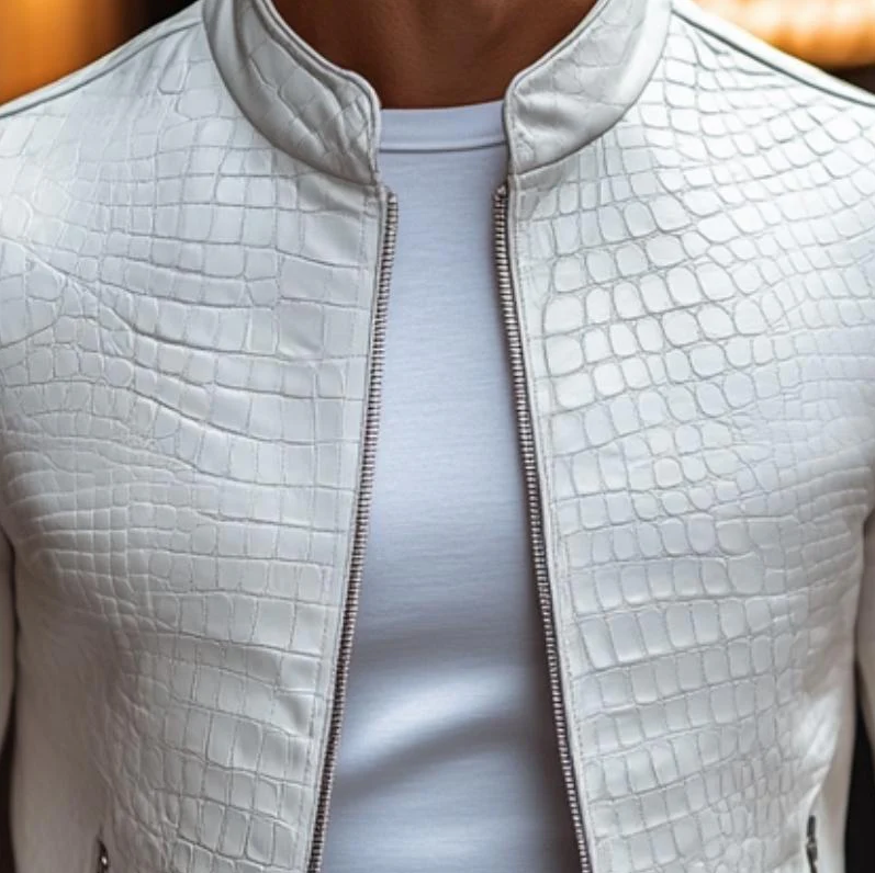 Valenzora | Luxurious crocodile leather jacket
