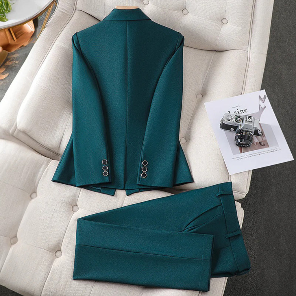 Valenzora | Women's Blazer & Trousers Set – Timeless & Versatile